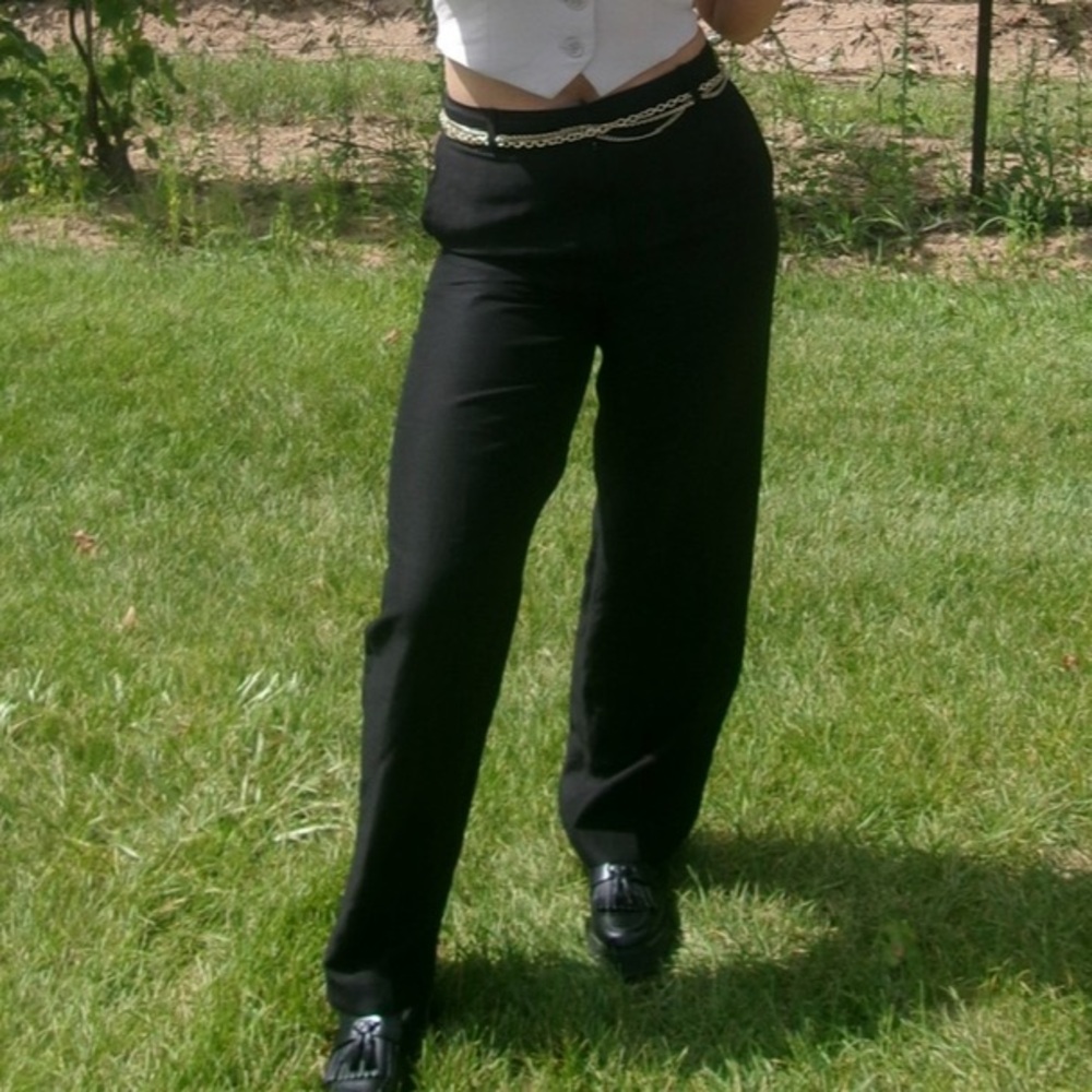 Aritzia/babaton black linen agency pants size 6
